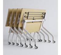 Metal Folding Conference Table for Office Meetings | Stylish Square Design for Team Collaboration and Workspaces | Ideal Seminar Table for Professional Environments
