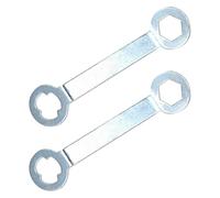 Metal Football Boot Stud Wrench - 2 PCS Football Studs Spanner Steel Track Spikes Wrench, Rugby Stud Key Replacement Tool for M5 Soccer Shoes, Football and Rugby Shoes (Silver)