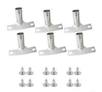 Metal For Cleaning Tool Handle Holders with Screws, Fits 23 5mm Diameter Broom Handles, Designed for Stability and Long Term Use, Available in Sets of 3, 6, or 12 Units (6pcs)