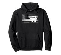Metal Forge Metal Worker American Flag Patriotic Blacksmith Pullover Hoodie