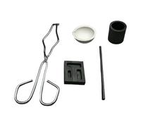 Metal Foundry Set - Graphite Crucible | Foundry Tools Ingot Maker Tweezers Rod Cup | Complete Metal Working Equipment Jewelry Crafts DIY Home Garage Studio Laboratory | Allows
