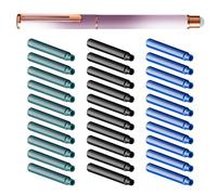 Metal Fountain Pen with 30 Inks Cartridges 0.38mm Tip Erasable for Student Women Men Handwriting Drawing Office Supply