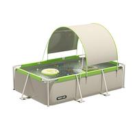 Metal Frame Above Ground Swimming Pool with Canopy Sunshade | Durable Metal Frame Above Ground Pool with Sunshade Canopy for Outdoor Fun and Relaxation in Your Yard