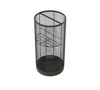 Metal Frame Cylindrical Commercial Metal Umbrella Holder for Entryway Metal Umbrella Stand Rack Metal Large Capacity Modern Indoor Entrance Umbrellas Organizer(Black,25 * 50cm/9.8 * 19.7in)