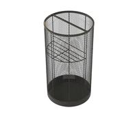 Metal Frame Cylindrical Commercial Metal Umbrella Holder for Entryway Metal Umbrella Stand Rack Metal Large Capacity Modern Indoor Entrance Umbrellas Organizer(Black,30 * 55cm/11.8 * 21.7in)