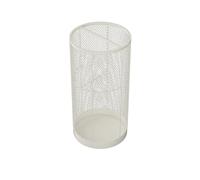Metal Frame Cylindrical Commercial Metal Umbrella Holder for Entryway Metal Umbrella Stand Rack Metal Large Capacity Modern Indoor Entrance Umbrellas Organizer(White,25 * 50cm/9.8 * 19.7in)