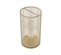 Metal Frame Cylindrical Commercial Metal Umbrella Holder for Entryway Metal Umbrella Stand Rack Metal Large Capacity Modern Indoor Entrance Umbrellas Organizer(Gold,30 * 55cm/11.8 * 21.7in)
