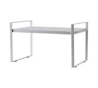 Metal Frame Desktop Make Up Organiser Wooden Shelf Cosmetics Storage Holder Rack