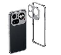Metal Frame Mobile Phone Case for Nothing Phone 4a Pro with Camera Protection Grey