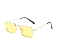 Metal Frame Sunglasses For Men And Women Polarized Sun Glasses For Daily Commuting Parties Sports And Photography(Yellow)