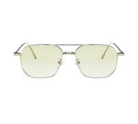 Metal Frame Sunglasses,Irregular Square Shaped Sun Glasses for Women UK,Double Bridge Glasses Ultralight Shades Vintage Sunglasses Unisex for Summer Beach Outdoor Party