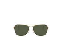 Metal Frame Sunglasses with Green Lenses, unisex, Ray-Ban, Sunglasses, Yellow, 58 MM, Accessories 58 MM