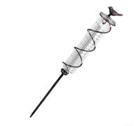 Metal-Framed Outdoor Rain Gauge with Dual-Unit Scale for Precise Rainfall Reading in Yard Lawn and Deck Environments