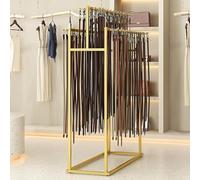 Metal Free-Standing Belt Display Stand Double-Sided Decorative Retail Rack for Scarves Ties and Multi-Functional Wallets - Perfect for Store nization and Presentation