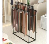Metal Freestanding Belt Display Stand Double-Sided Decorative Retail Display Holder for Ties Scarves and Multifunctional Wallets - Perfect for Store nization
