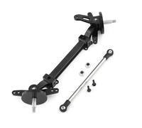 Metal Front Axle Steering Rod Link for 1/14 for Tam-iya Tractor Truck Heavy Duty Upgrade Tie Rod High Precision Steering Linkage Kit(Schwarz)