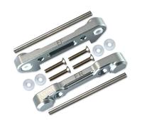 Metal Front Lower Suspension Arm Mount Fixed Block LOS234019 LOS234023 for L-OSI 1/10 for Lasernut U4 for Tenacity DB TT Pro RC Cars(Silver)