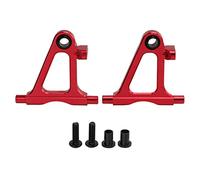 Metal Front Lower Suspension Arms Swing Arm Upgrade Parts for TT02 1/10 RC Car Aluminum Alloy Lightweight Durable Performance Enhancer 48x46x13mm 2 Pack (Red)