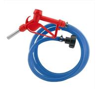 Metal Fuel Gun - Red with 3m ¾” Hose & Tank Adaptor Set - Ideal for Refueling Vehicles, Machinery & Equipment