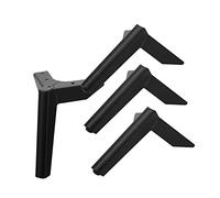Metal Furniture Legs 4pcs Adjustable 120mm 4.7" Black Cabinet Feet for Nightstands Couches Beds & Chairs Modern DIY Replacement Parts with Screws