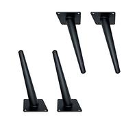 Metal Furniture Legs - Oblique Tapered Design - Sofa and Table Support - Replacement Legs for Kitchen and Closet - Set of 4-20cm