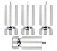 Metal Furniture Legs, Sofa Replacement Legs, Adjustable Table Legs, Round Aluminum Alloy Cabinet Legs, M10 Bolt, Black/ Silver, Diy Furniture Feet, 4 Pcs, for Chairs, Bed, Desk,Silver-15cm(5.9in)