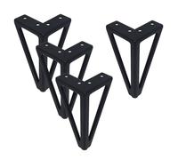 Metal Furniture Legs, Triangle DIY Replacement Feet for Sofa, Couch, Chair, Cabinet, Cupboard - 4 Pack Modern Metal Legs