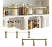 Metal Gallery Rail for Kitchen, Shelf Edge Guard, Rack Safety Fence Poles, Prevents Items from Falling, 2 Pack, 28 Inch (71 cm)