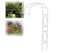 Metal Garden Arbor Pergola Arch for Climbing Plants - Outdoor Trellis Stand for Patio, Backyard & Lawn - Available in 4.0' to 9.2' Heights (Black, 4.0'x7.9')