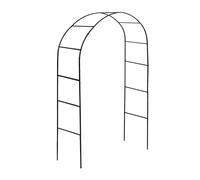 Metal Garden Arbour Arch - 2.4M x 1.4M - Wide Heavy-Duty Archway Harbour Housewares Black One Size