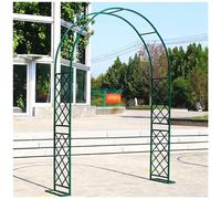 Metal Garden Arch 250cm High Wedding Arbor for Climbing Plants Plant Support - Green (200x250cm)