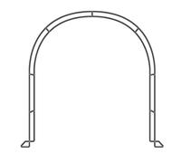 Metal Garden Arch 5.9' Wide x 7.2' High 6.5' Wide x 7.5' High Lightweight Tubular Arbor Trellis for Climbing Vines Durable Black Garden Arbor for Outdoor Décor