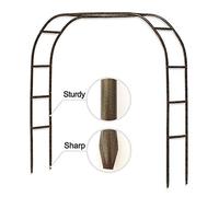 Metal Garden Arch,7.8 Feet High x 5.5 Feet Wide Sturdy Metal Arbor with Sharp Ends for Climbing Vines and Plants,Weddings Quinceaneras Party Decoration