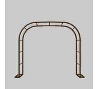 Metal Garden Arch 80-350cm Wide Strong Outdoor Wedding Pergola Round Trellis for Climbing Vines Steel Arbor Green Finish (L120xW40xH220cm)