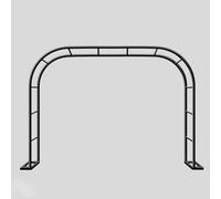 Metal Garden Arch 80-350cm Wide Strong Steel Trellis for Climbing Plants Outdoor Wedding Arch Round Pergola Arbor Green Metal Pergola (L120xW40xH220cm)