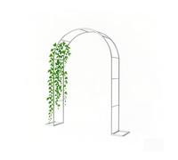 Metal Garden Arch Arbor Trellis for Climbing Plants Outdoor Indoor Pergola Decoration 6.6ft 7.2ft 7.5ft Height Options Stylish White Design Perfect for Garden Pathways