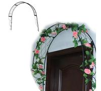 Metal Garden Arch - Climbing Trellis for Plants, Iron Art Rustic Design for Window Door Balcony, Support for Rose Vine Ivy