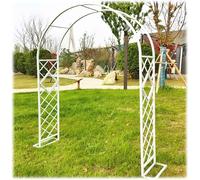 Metal Garden Arch for Climbing Plants - 200x230cm White Trellis Arbor, Detive Pera, Strong Support for Roses, Vines, and Flower Climbing es