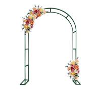 Metal Garden Arch for Climbing Plants Adjustable Trellis Support Wedding Arbor Available in Green White Black Width 80 350cm Ideal for Roses and Vines.