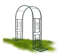 Metal Garden Arch for Climbing Plants - Black Rose Arch Trellis, Square Tube Design for Outdoor Pathways & Decorative Backyard Entrance, Perfect for Cucumber & Flower Support