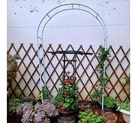 Metal Garden Arch for Climbing Plants, Flower Trellis, Rose Arch, Outdoor Decoration for Weddings, Patios, and Greenhouses - White, 2m Tall.