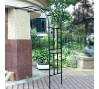 Metal Garden Arch for Climbing Plants - Half Arch Trellis Arbor Adjustable Width 60-300cm Height 240cm - Perfect Outdoor Decor