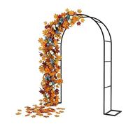 Metal Garden Arch for Climbing Plants Resistant Steel Arbor for Roses & Vines Wedding Ceremony & Halloween Bal Decor Available in 140x230cm 180xH20cm 200x230cm (Black W80xH200cm)