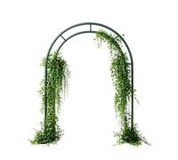 Metal Garden Arch for Climbing Plants - Rose Arbor Trellis - Wedding Archway - Various Sizes: W80 x H200cm, W120 x H220cm, W180 x H220cm, W240 x H220cm, W300 x H220cm (Green)