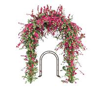 Metal Garden Arch for Climbing Plants - Rose Arches Trellis Support Rack, Wedding & Party Decoration Arbor Frame, Vines Support, Various Sizes (Brown, W180 x H220cm)