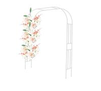 Metal Garden Arch for Climbing Plants, Rose Trellis Support, Wedding Event Decor, Outdoor Pergola, White 120x240cm Garden Trellis
