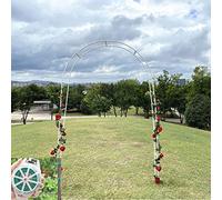 Metal Garden Arch for Climbing Plants, Roses, Flowers - Dark Color Wedding & Birthday Decoration, Trellis for Outdoor Gardens & Terraces