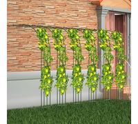 Metal Garden Arch for Climbing Plants & Roses - Weather-Resistant Pergola Wedding Arbor - Green 90 x 240 cm - Elegant Garden Decoration
