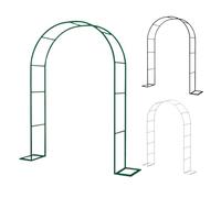 Metal Garden Arch for Climbing Plants - Rust-Resistant Galvanized Trellis for Outdoor Weddings & Ceremonies - Wrought Iron Structure