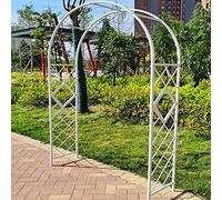 Metal Garden Arch for Climbing Plants Wedding Arches Indoor & Outdoor Pergolas Celebration Decoration - White 180x230cm/5.9x7.5ft